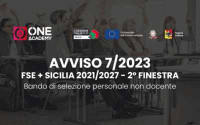Avviso 7/2023 FSE + Sicilia 2021/2027 – 2° Finestra – BANDO DI SELEZIONE PERSONALE NON DOCENTE